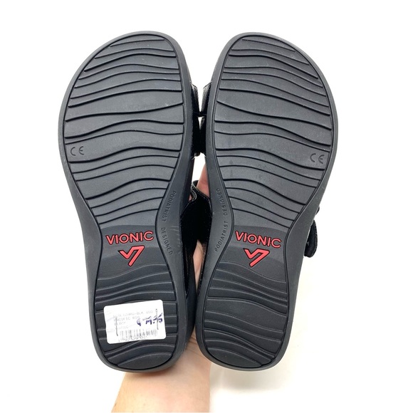 Vionic Pacific Rio Black Lizard Sandals - Picture 4 of 7